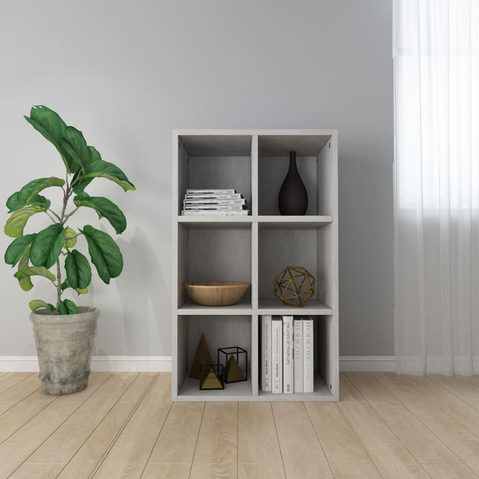 Book Cabinet/Sideboard Concrete Gray 26"x11.8"x38.5" Chipboard