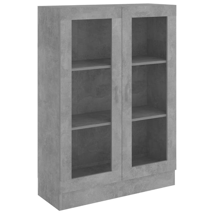 Vitrine Cabinet Concrete Gray 32.5"x12"x45.3" Chipboard