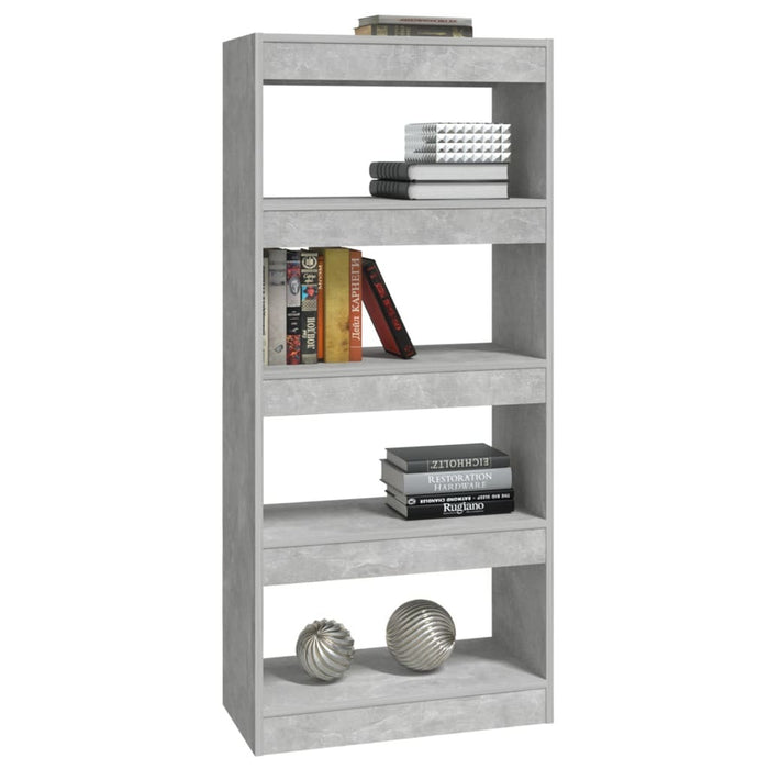 Book Cabinet/Room Divider Concrete Gray 23.6"x11.8"x53.1" Engineered Wood