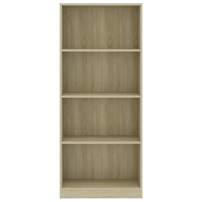 4-Tier Book Cabinet Sonoma Oak 23.6"x9.4"x55.9"