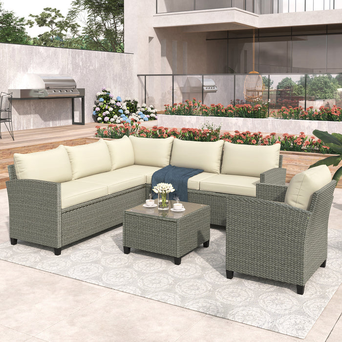 5-Piece Wicker Patio Set