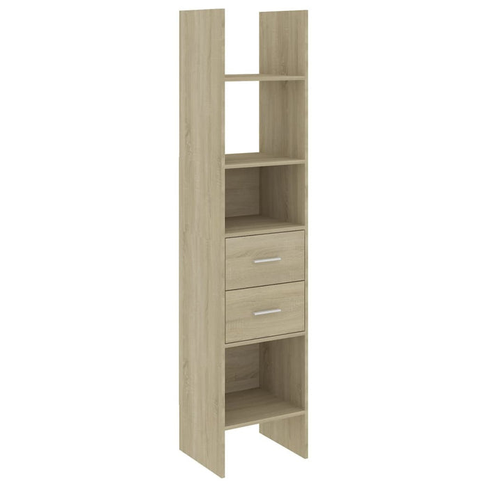 Book Cabinet Sonoma Oak 15.7"x13.8"x70.9" Chipboard