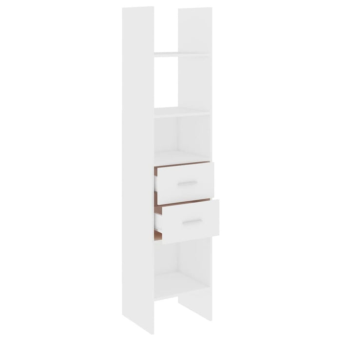 Book Cabinet White 15.7"x13.8"x70.9" Chipboard