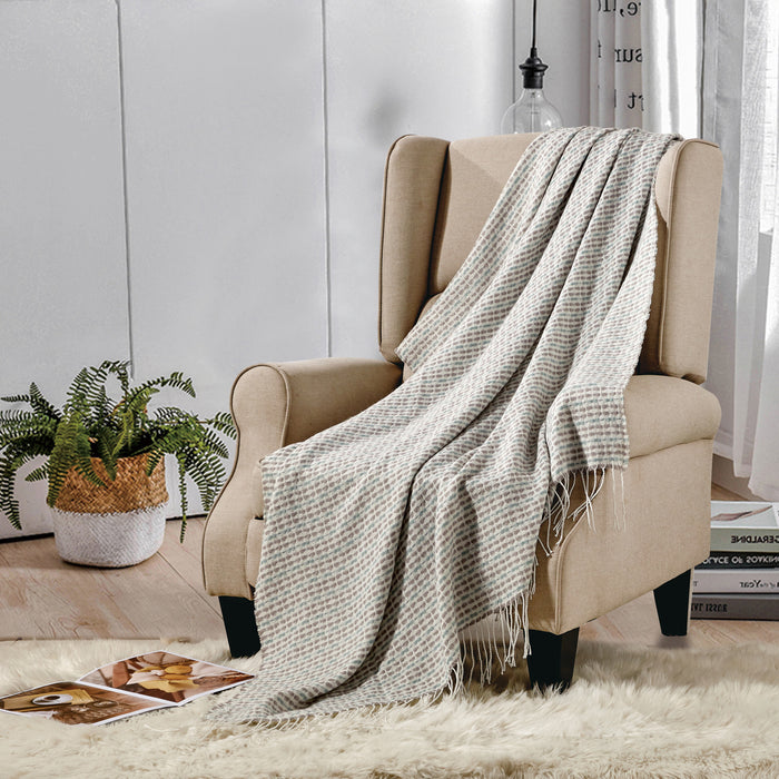 Ultra Soft Acrylic Throw Beige