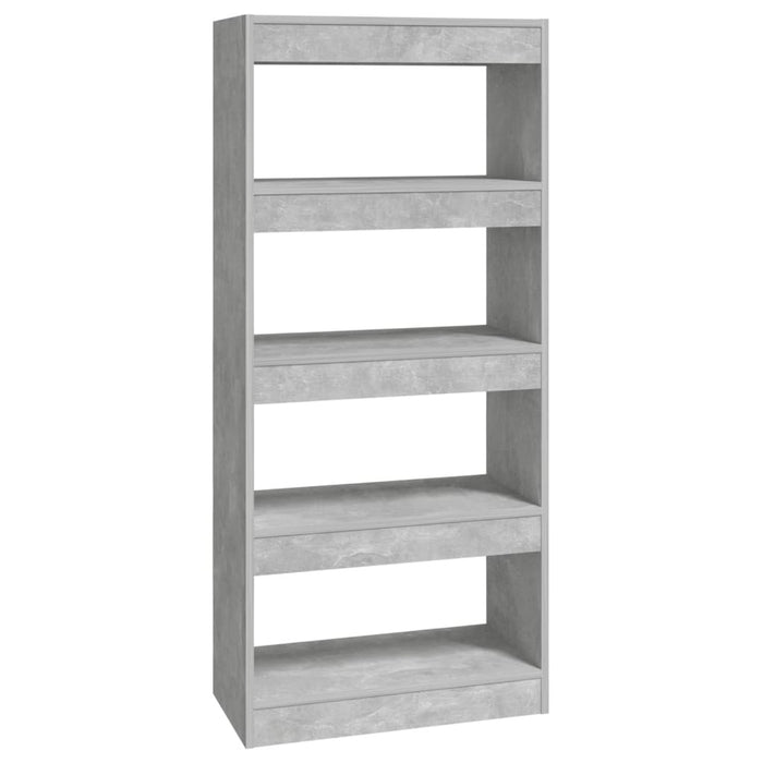 Book Cabinet/Room Divider Concrete Gray 23.6"x11.8"x53.1" Engineered Wood