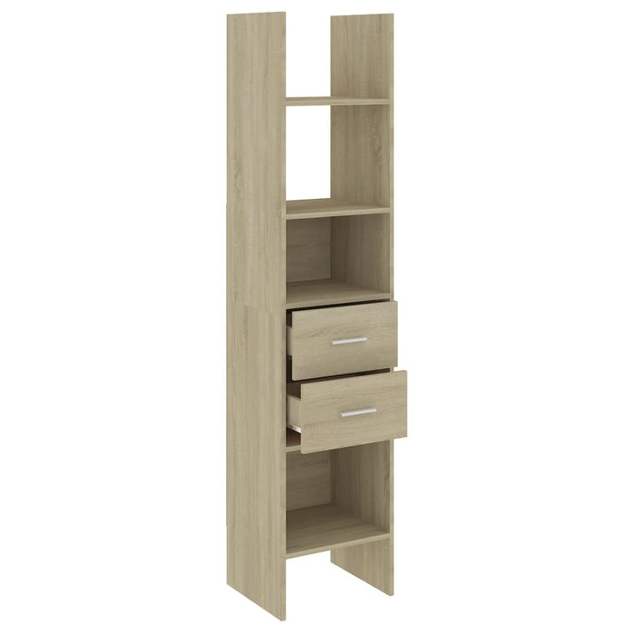 Book Cabinet Sonoma Oak 15.7"x13.8"x70.9" Chipboard