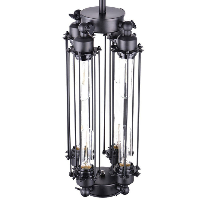 Vintage Industrial Edison Pendant Lamp - 4 Sockets